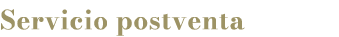 Servicio postventa