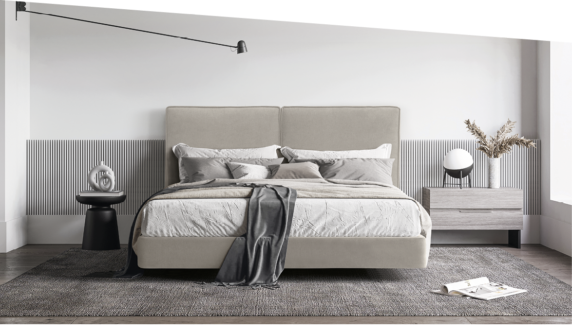 Interior Bedroom Wall Mockup - 3d Rendering, 3d Illustration