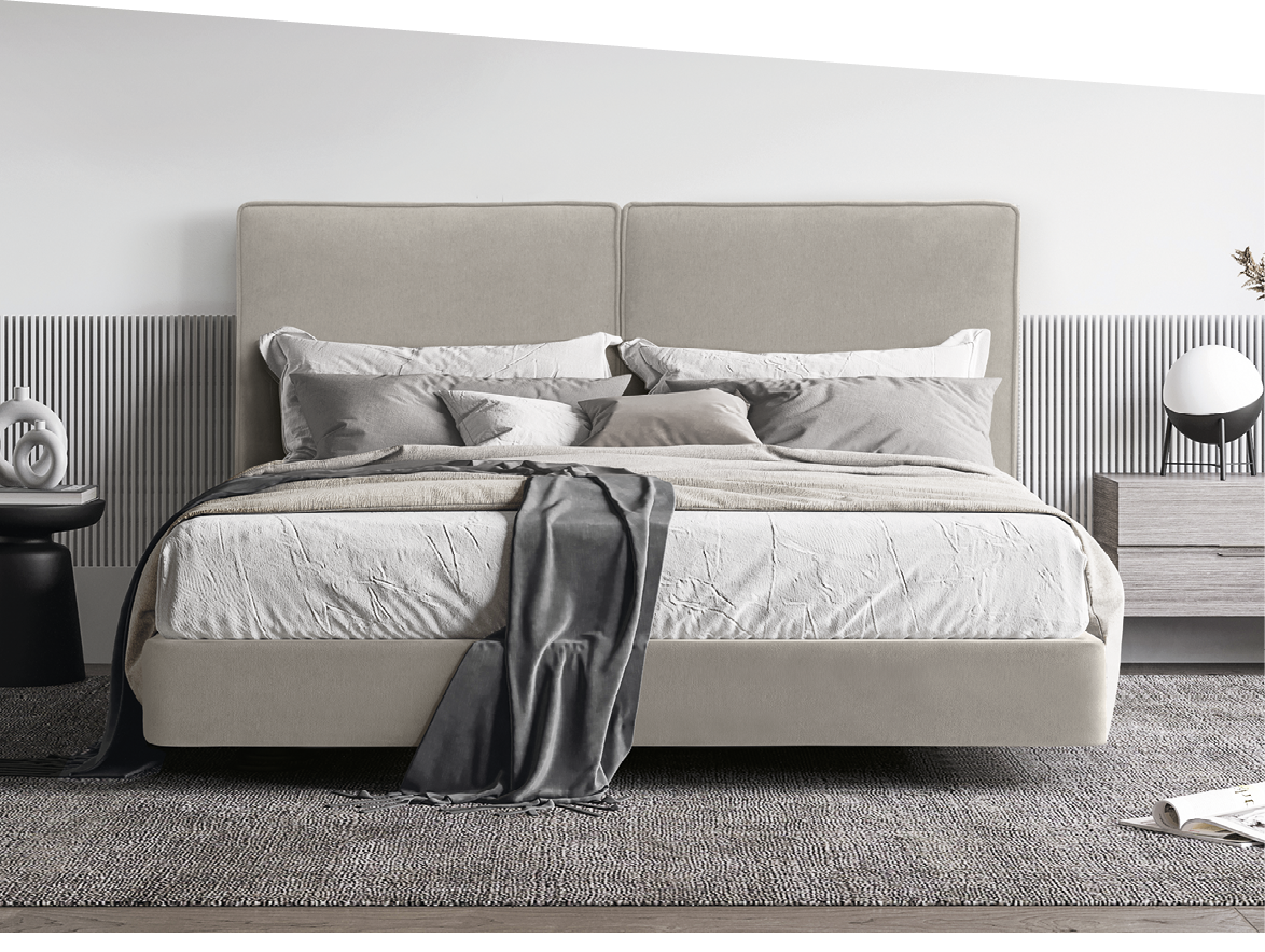 Interior Bedroom Wall Mockup - 3d Rendering, 3d Illustration