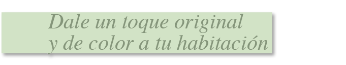 Dale un toque original y de color a tu habitaci 
